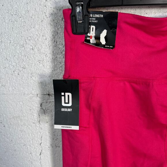 Ideology High-Waist Side-Pocket 7/8 Leggings, Fiery Pink S - Picture 3 of 6